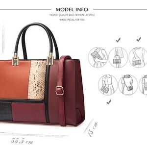 Four tone ladies hand bag. PU material brand new.